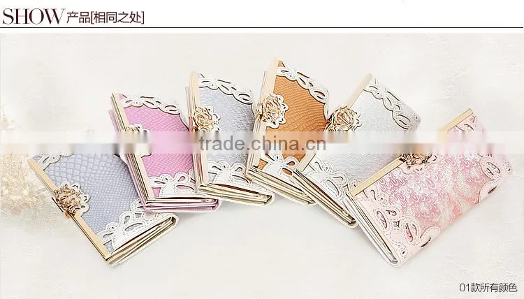 Top design wedding gift woman wallet customized for bride . korean design crown wallet, wallet for blackberry, custom magic des
