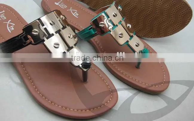 Woman sandals chain PVC acrylic style shoe accessories