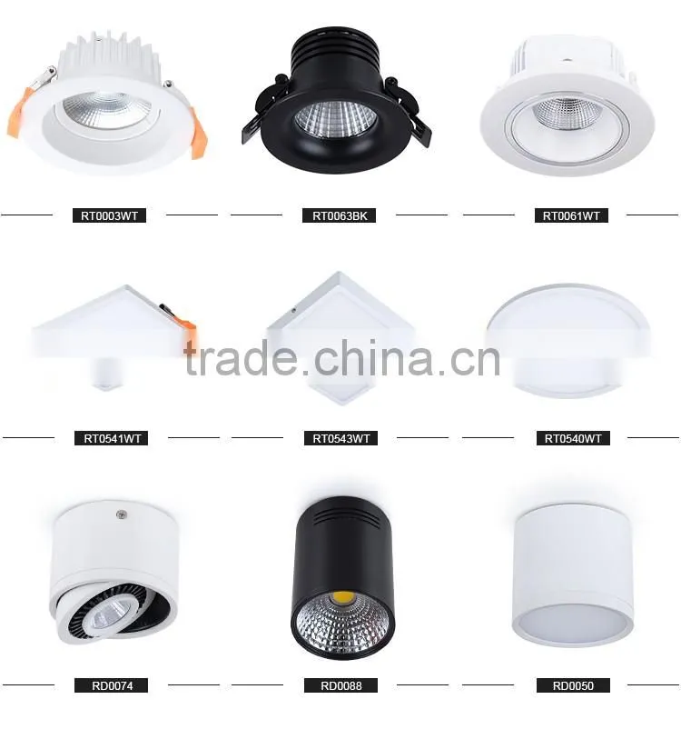 zhongshan factory 12W 15W 18W 24W led round recessed panels with many color choices
