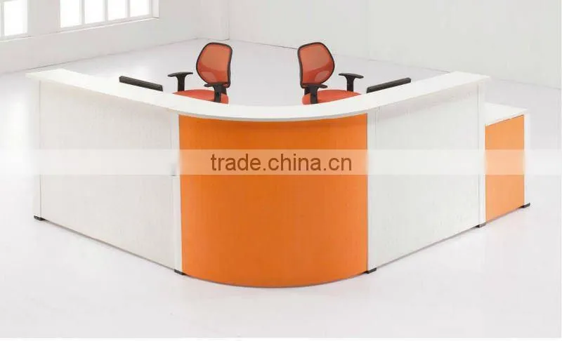 Elegant design office furniture curved reception desk