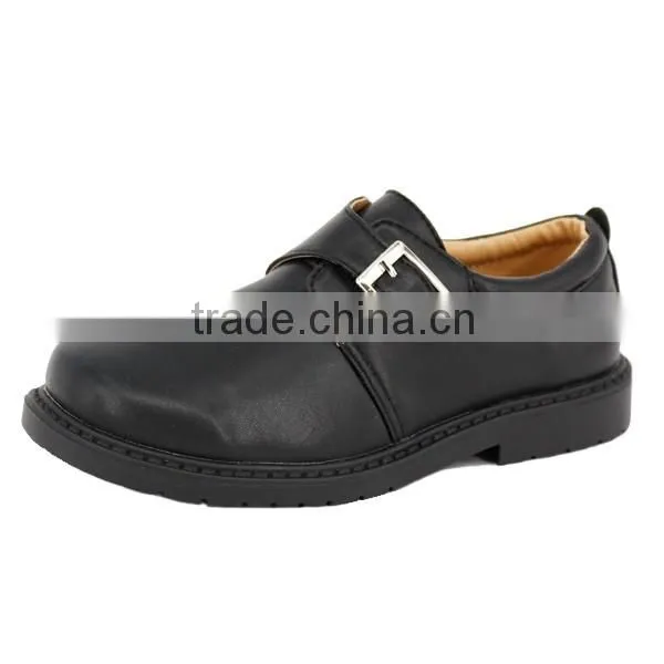 Bulk Wholesale Customized Wide Size Uniform Kids School Shoes Quality Boys Black Leather School Shoes for Student