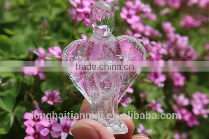 Wholesale Clear Quartz Crystal Angels Carving /Natural Energy Crystals Angel Figurine
