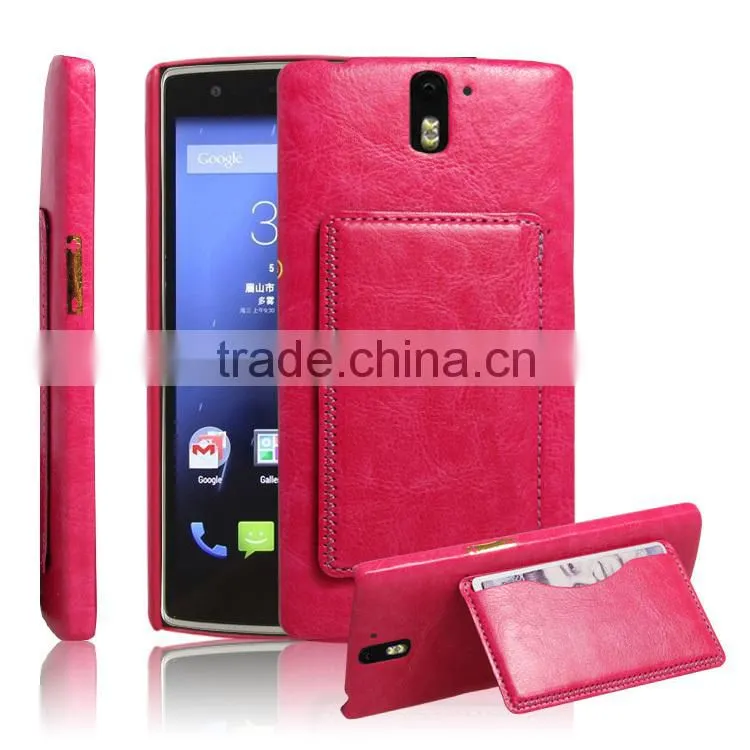 Back Cover Multifunction Wallet Pouch PU Leather Flip Case With Stand Photo Frame Card Holder for Oneplus One