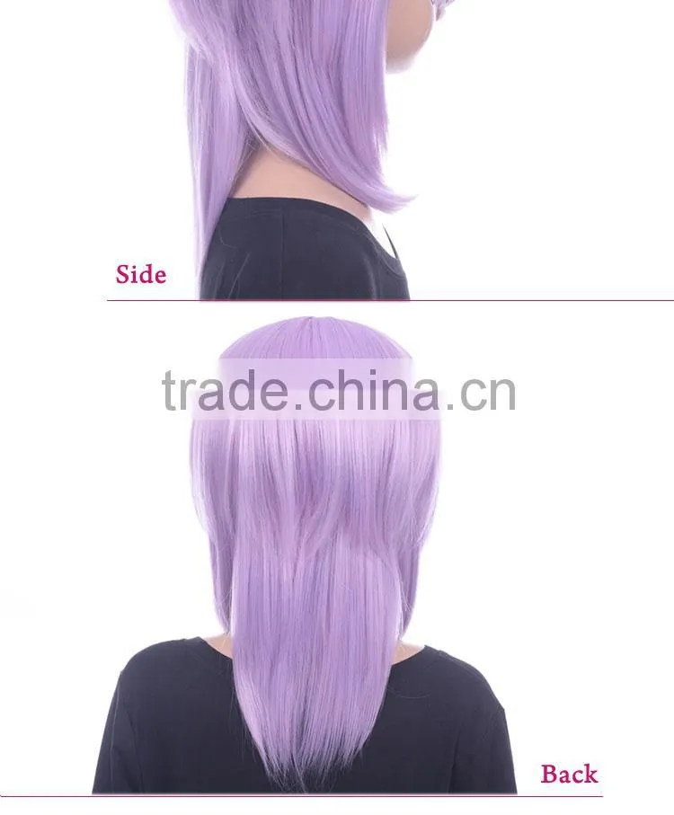 New fashion style cosplay purple wig