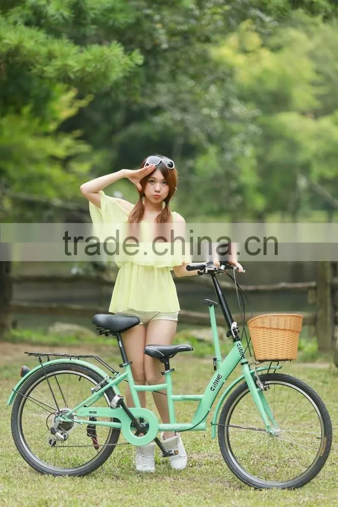 AiBIKE - Mom & Baby - 24 inch 7 speed - green - mom and baby bike