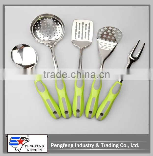 PP handle stainless steel kitchen utensil set