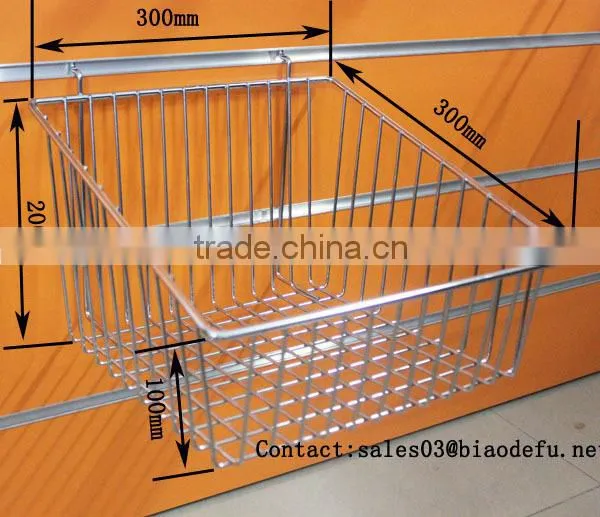 Metal supermarket basket wire mesh basket