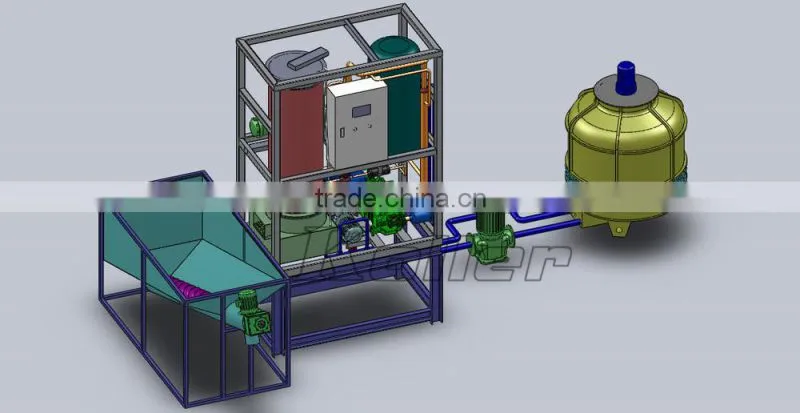 Koller 5 tons Tube Ice making Machine with cylinder ice for drinks