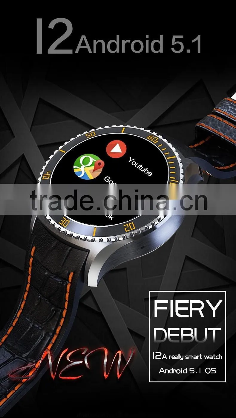 Weather GPS Wifi Smart Watch MTK 6580 512MB+4GB ROM Smart Watch