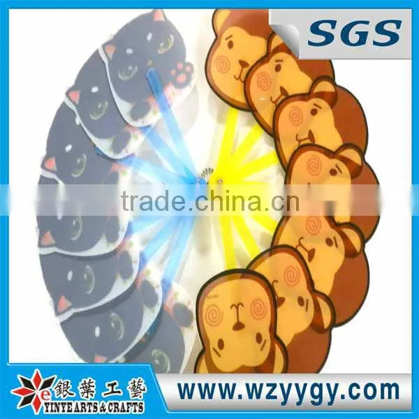 Hot sale promotional PVC PP hand fans