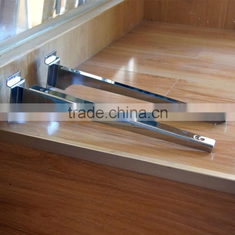 Chrome Iron metal hanging display shelf bracket