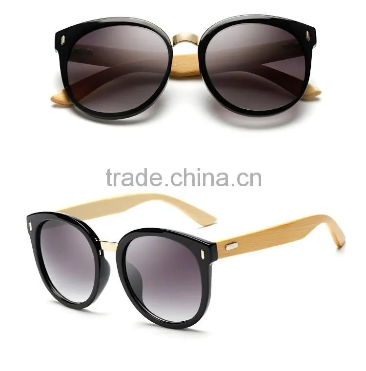 free sample high quality round PC frame bamboo wooden sunglasses china manufacture