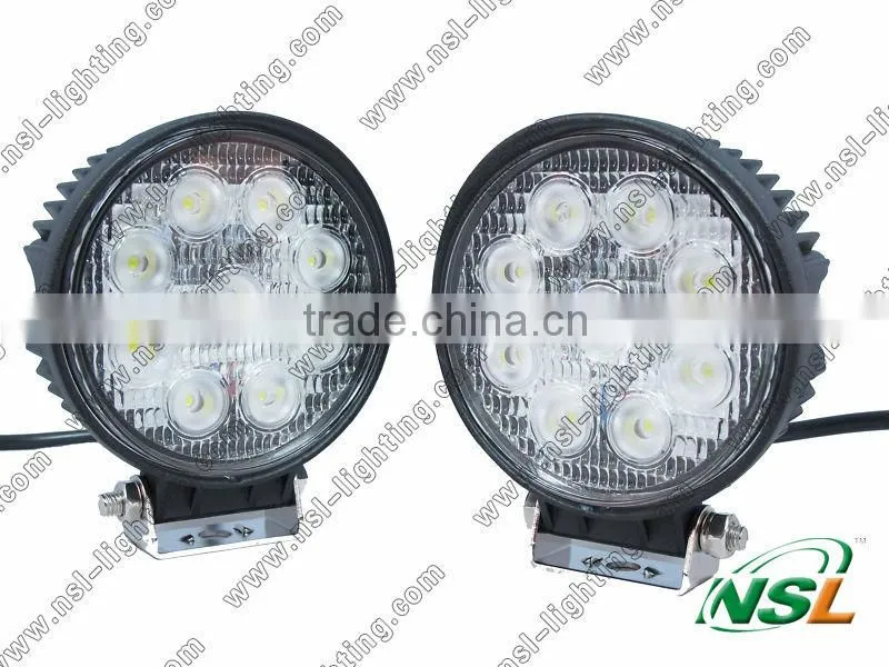 4 inch 27W LED Working Light Round Flood Beam Motorcycle Tractor Truck Trailer SUV JEEP Offroads Boat Work light 12V 24V