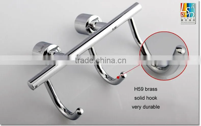 Bathroom chrome plated brass wall hooks