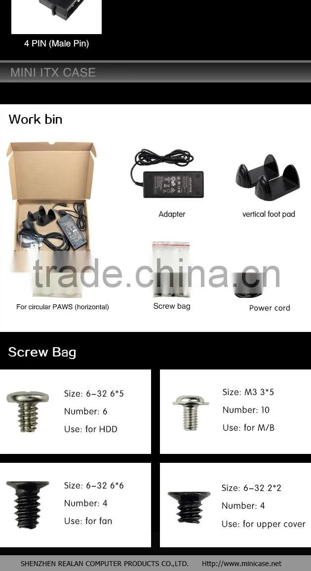 Mini PC Case for Mini ITX motherboard
