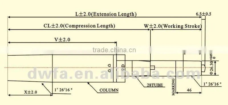 gas spring/gas lift for swivel chair