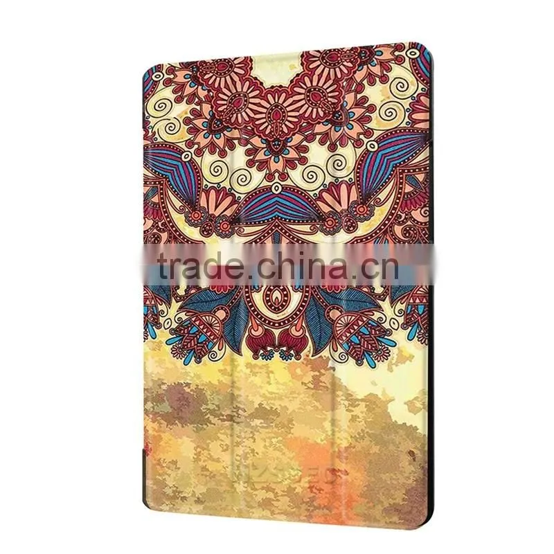 8 inch three folding lether tablet case for Lenovo Tab 2 A8-50F slim pattern case