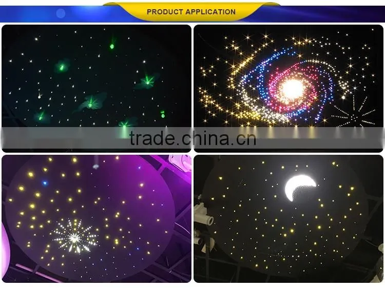 Silent running 10W white LED fiber optic light emitter with twinkle wheel