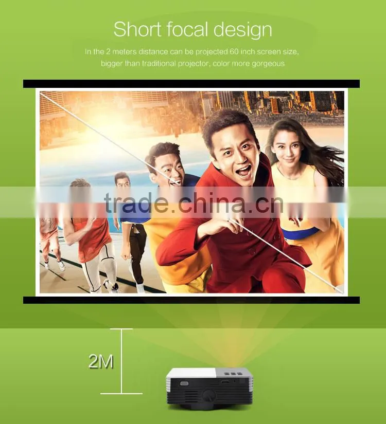 Portable power bank support 1080p led projector moble phone hdmi usb vga sd slot hd cinema mini projector