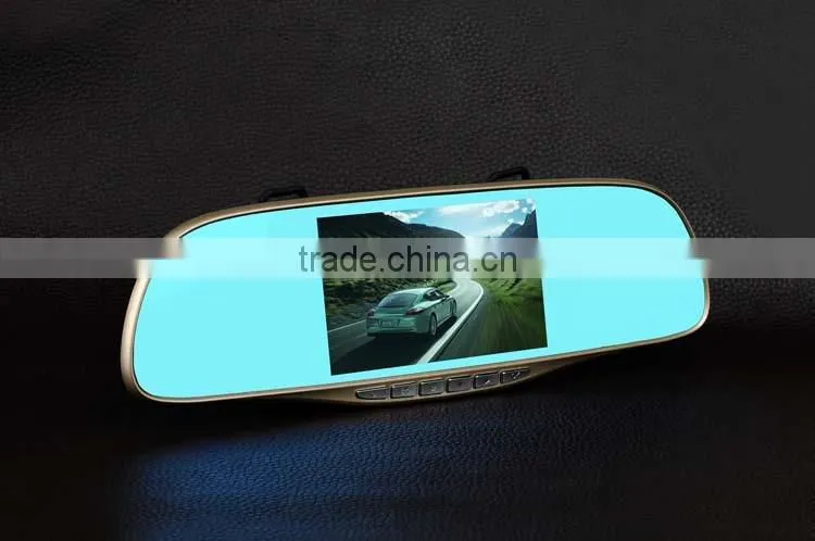 2015 Hottest HD 1080P car dvr dash camera rearview mirror 4.3" LCD display Blue Mirror 12MP lens G-Sensor XY-G65D