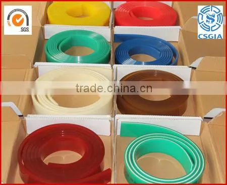 transparent clear hard and solt rubber squeegee for textile printing