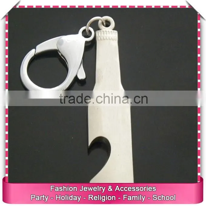 Promotional car keychain wholesale, low price bottle opener keychain