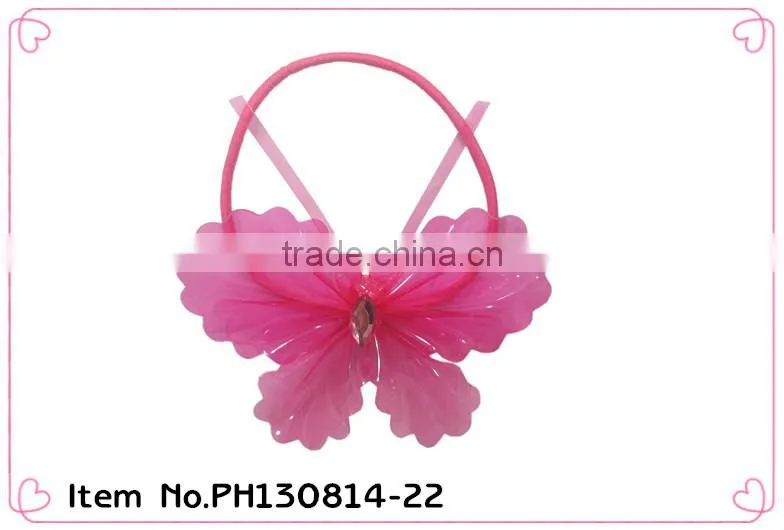 2014 hot sale girls elastic hair ties with button