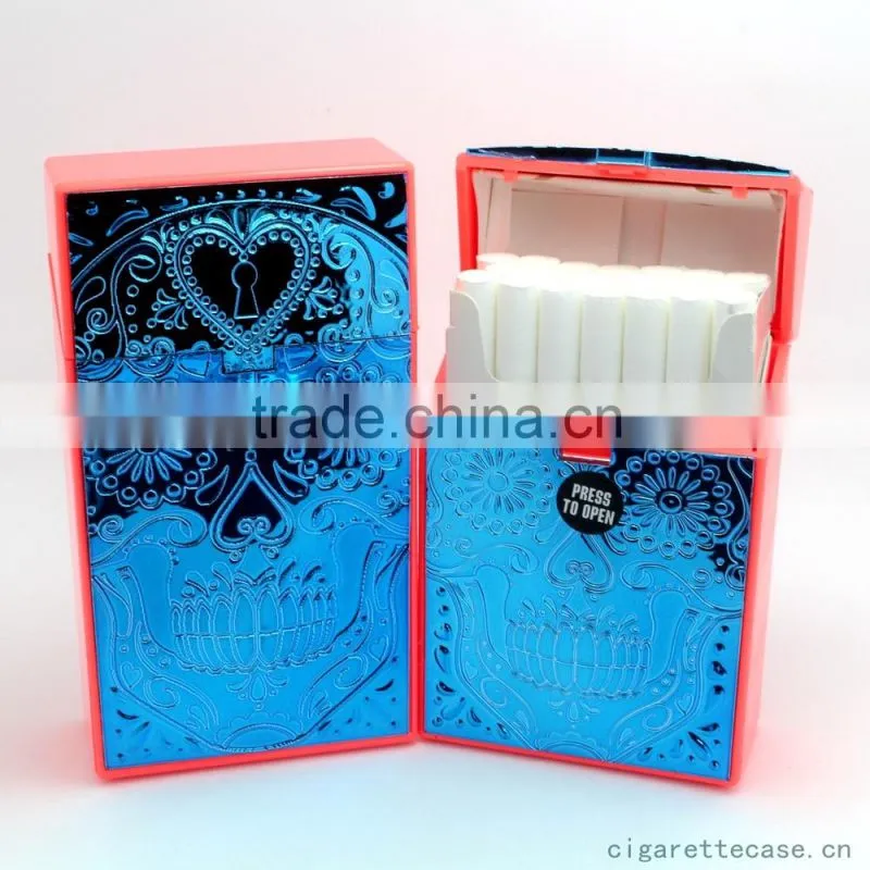 plastic cigarette case with novely sticker for 100mm cigarettes