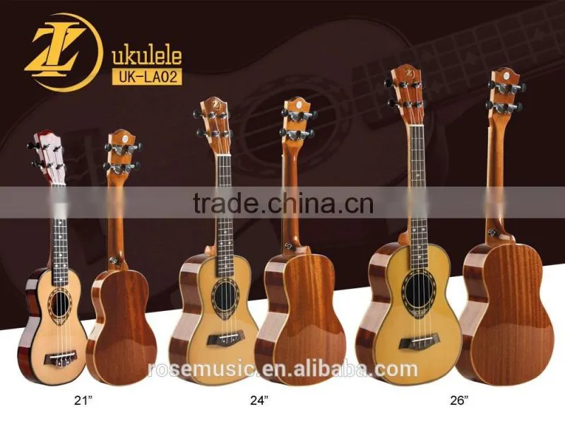 spruce+ sapele thin tenor ukulele of high quality from China factory(UK-LA02-26)
