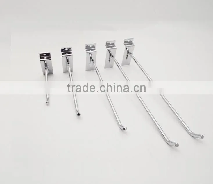 hot sale chrome metal slatwall display hook