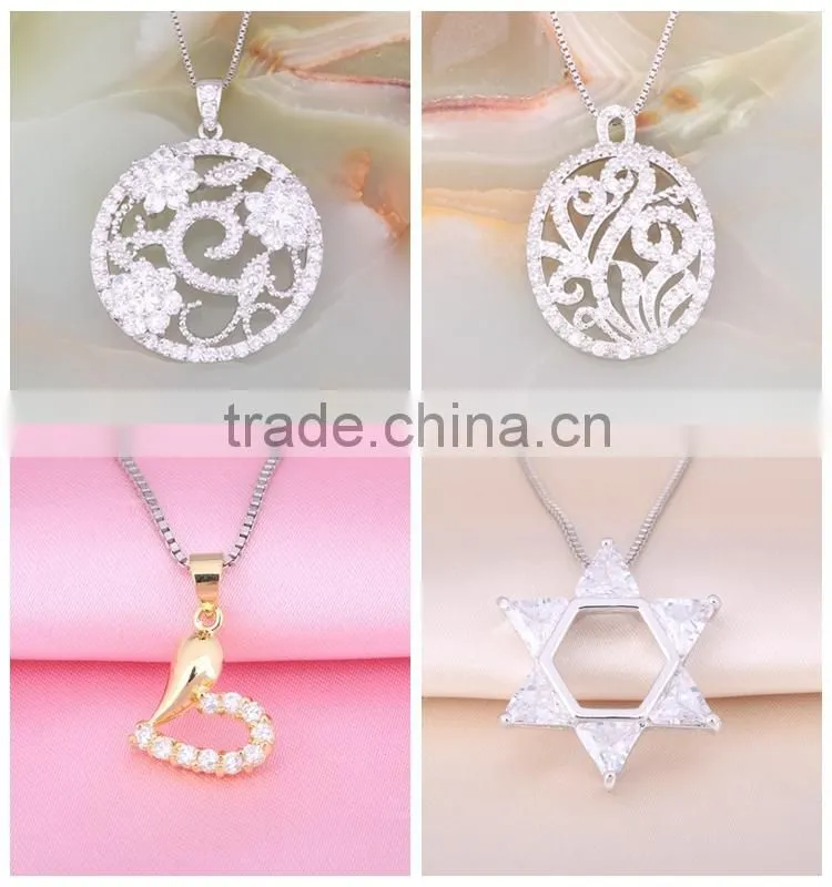 2015 newest brass jewelry tree of life pendant necklace with rhinestones