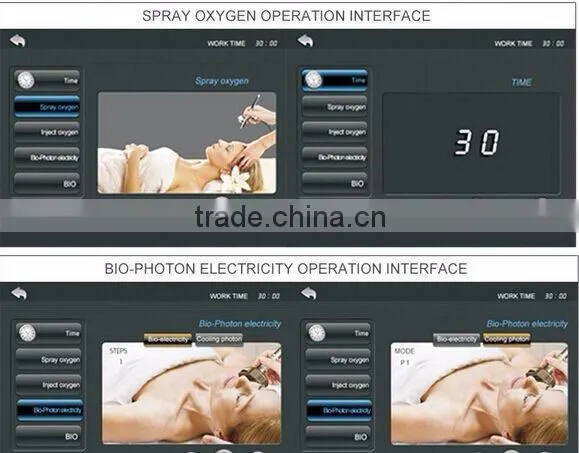 professional 2 in 1 oxygen therapy facial machine/oxygen facial machine home use