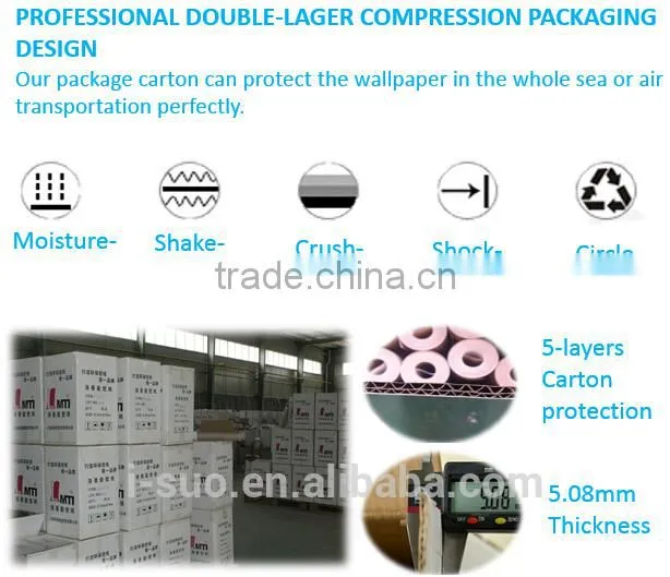 2016 Home decorative Cheap Embossing Vinyl PVC wallpaper building material