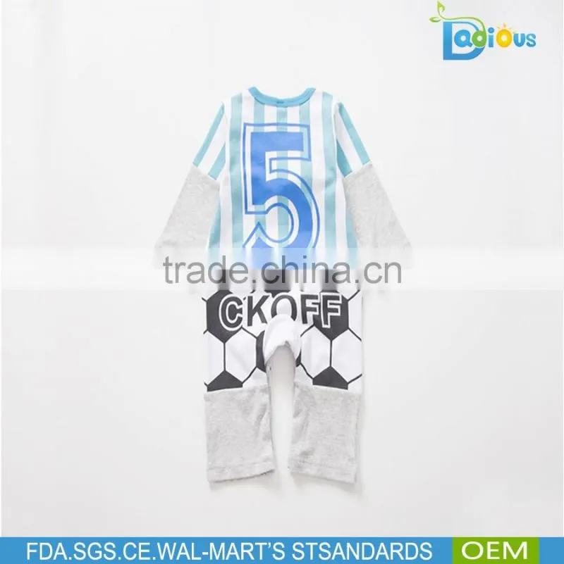 Wholesale long sleeve Football Pattern Newborn Baby Clothes From China Supplier
