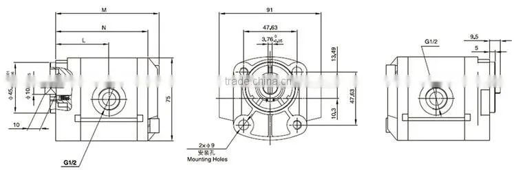 power unit hydraulic gear pump for tail gate of truck