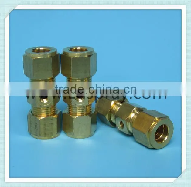 Thread through type of brass mist fog nozzle holder with one hole 10/24" or 3/16" size