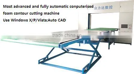 Most advanced CNC contour cutting sponge foam machine in foam machinery for sofa factory