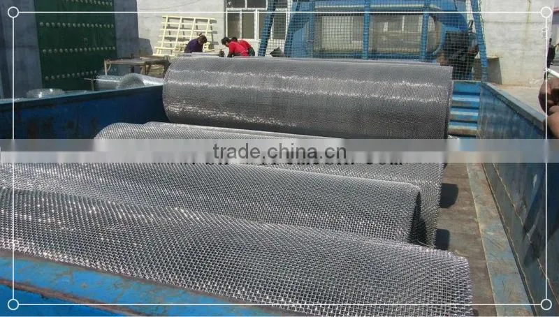 Top quality square decorative Stainless Steel Woven crimped wire mesh