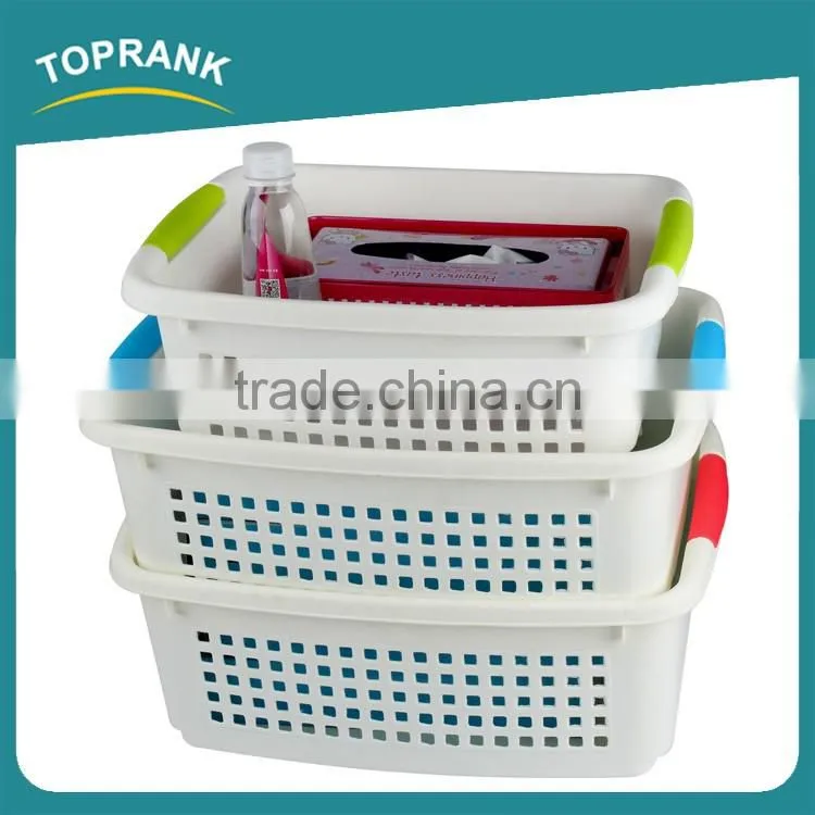 Rectangular Plastic Cheap Plastic Storage Baskets PP Plastic Contain Middle Laudry Basket