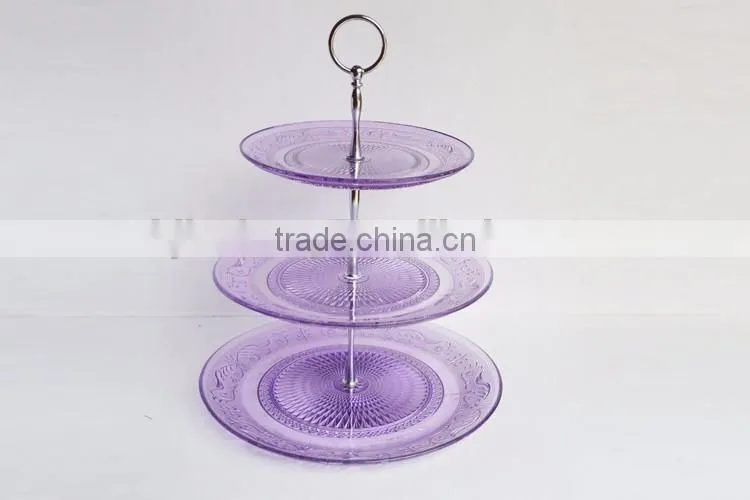 glass fruit food plate set for party household