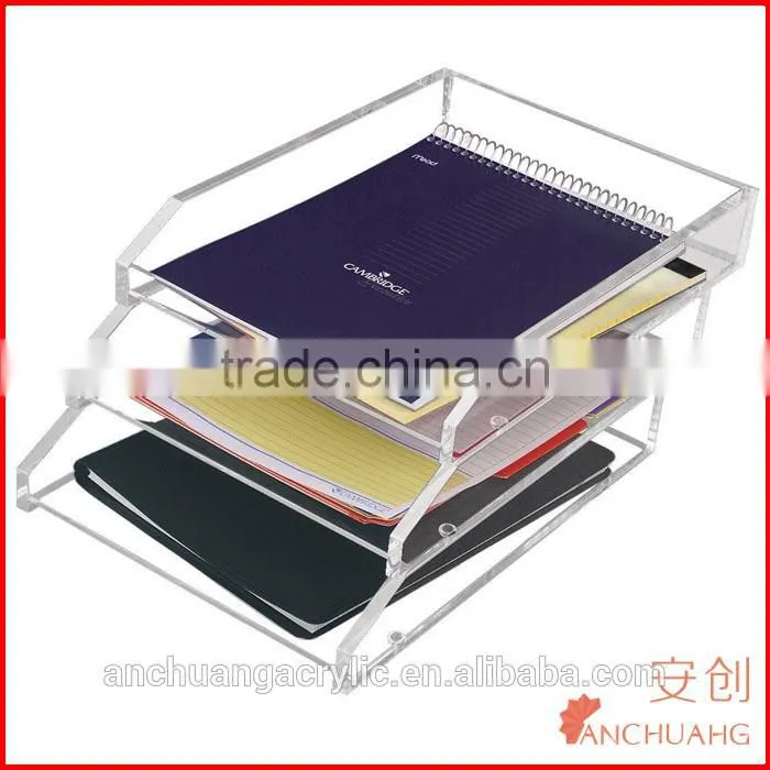 Clear Acrylic Office Single Letter Document Tray Storage