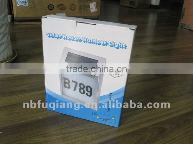 FQ-133 Solar house numbers light Solar doorplate