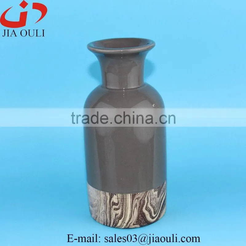NEW design Lucky Bamboo grey ceramic vase