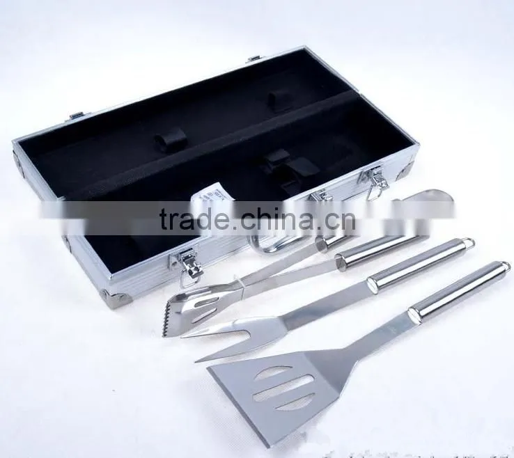 Stainless steel bbq tool set 3 pcs