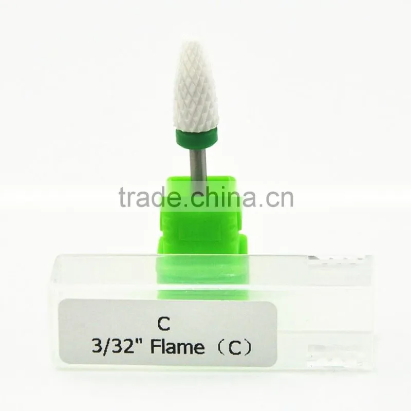 High Quality Flame Ceramic Nail Drill Bit Rotary Burr