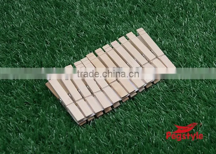 Nature color high quality birch wooden clothespegs