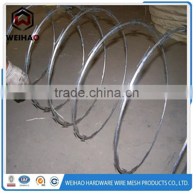 Anping factory galvanized concertina BTO-22 razor barbed wire