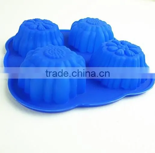 10135 Four cells flowers Silicone mould