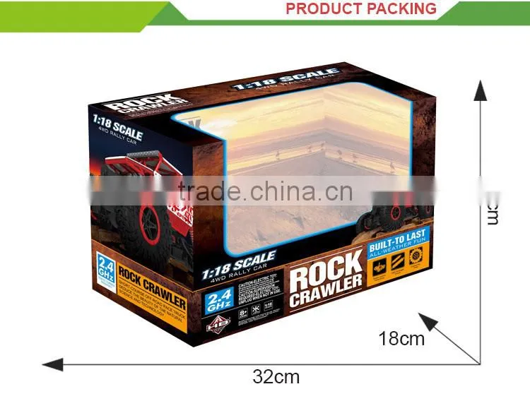 Latest 2.4GHz 1:18 scale remote control wall climbing car rc import cars