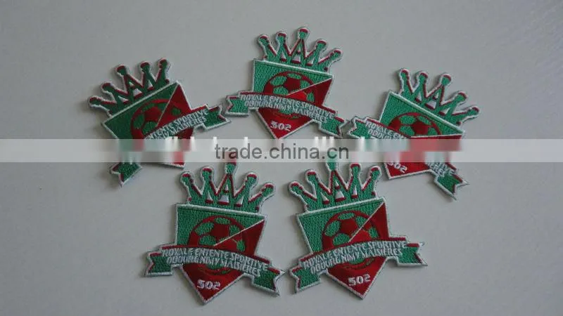 2016 china high quality custom cheap woven patch with iron on backing